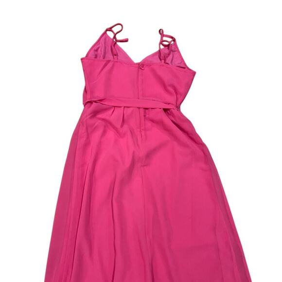 Julie Brown New York barbie pink Belted midi dress size 2 Cocktail Party - Picture 2 of 5